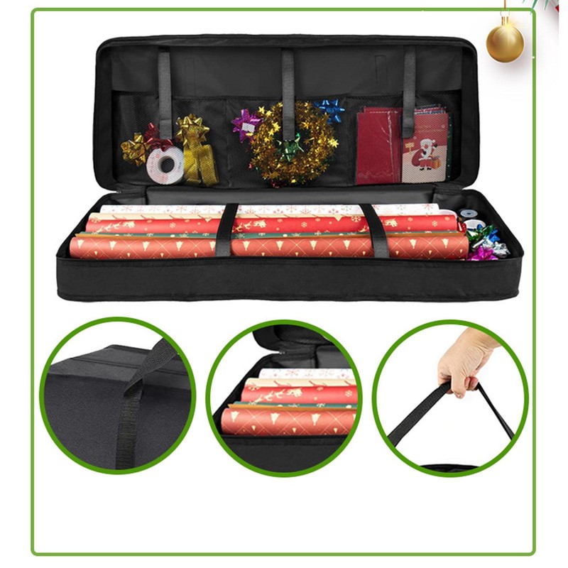 Gift Wrapping Paper Storage Container Christmas Wrapping Organizer Bag