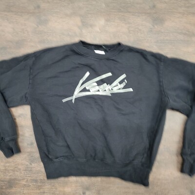 Ksubi Autograph Embroidered Black Sweatshirt Crewneck Long Sleeve Womens Size S