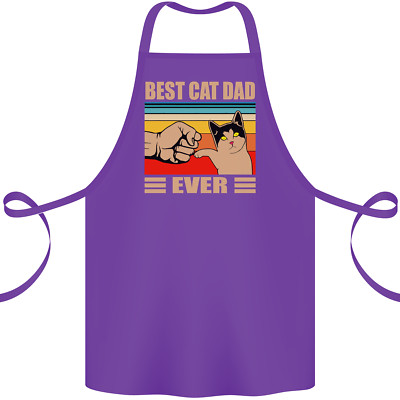 Best Cat Dad Ever Funny Father's Day Cotton Apron 100% Organic