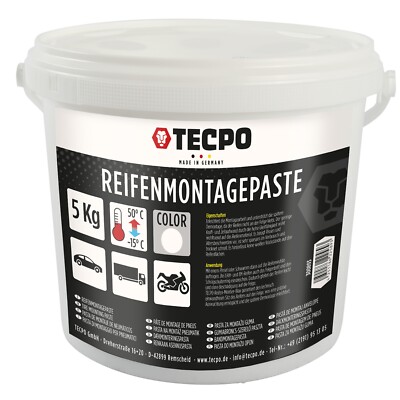 TECPO REIFENMONTAGEPASTE WEISS 5 kg REIFEN MONTAGE-PASTE WAX MONTIERPASTE