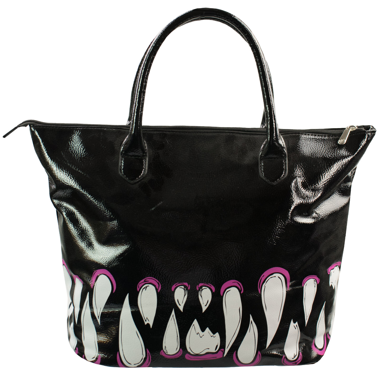 Fist Damen Tasche Timmy Chew Tote Bag Lack Zähne Zombie Schwarz