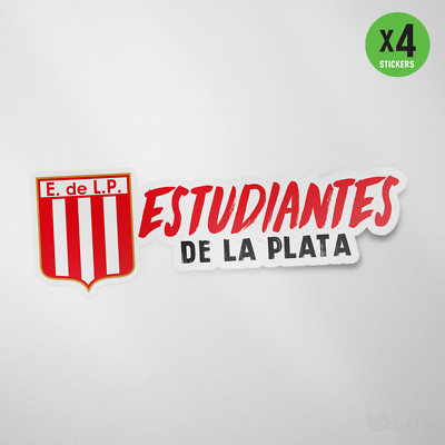4 Pack - Estudiantes Argentina Vinyl Sticker Decal Calcomania La Plata Pincha