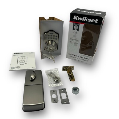 Electronic Door Kwikset Keypad Single Cylinder Deadbolt 92640-003 Motorized Lock