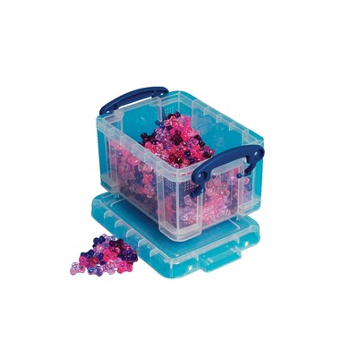 Really Useful Box Plastic Storage Container With Built-In Handles And Snap Lid,