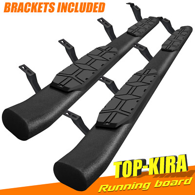 Fit 2024 TOYOTA Tacoma Double/Crew Cab 4.3'' Nerf Bar Running Boards Curved BLK
