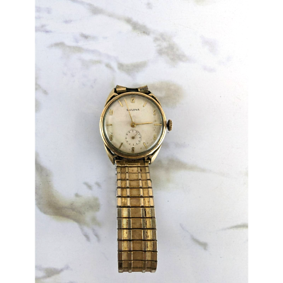 Vintage Bulova L8 Men s 10k Gold Filled and Stainless Steel Wristwatchd