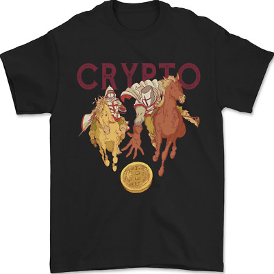 Crypto Crusader Bitcoin Cryptocurrency T-Shirt Pour Hommes 100% Coton