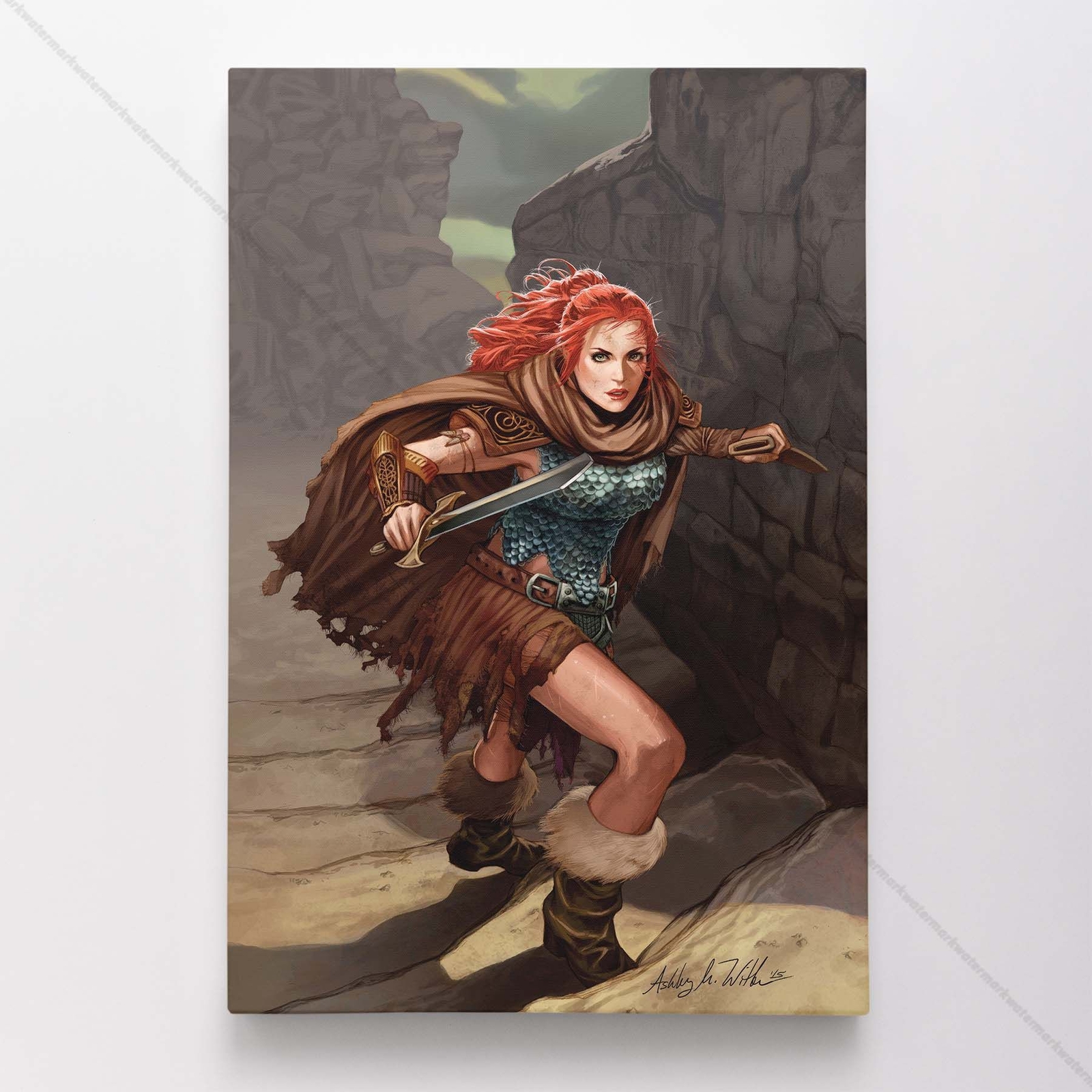 Red Sonja Poster Canvas Comic Book Art Print #1637