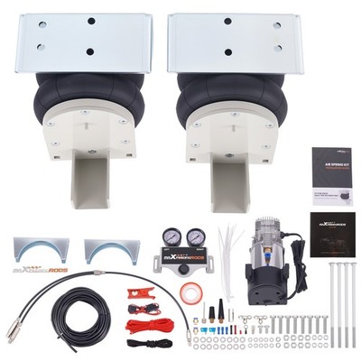 Air Spring Bag Suspension + Dual Gauge Compressor for Iveco Daily 35L 2006-2014