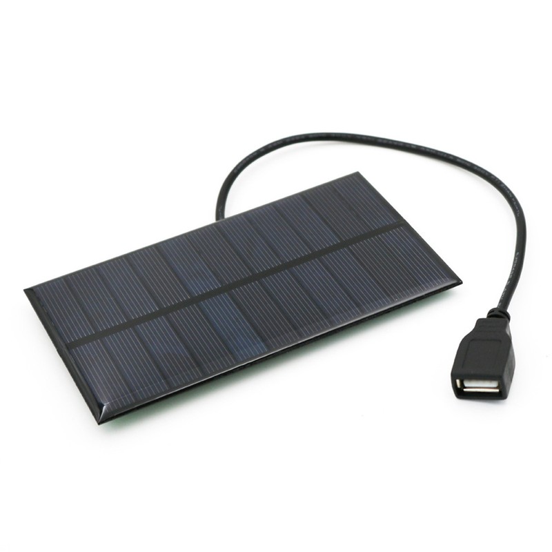 5.5V Mini USB Solar Panel Power Bank for Outdoor Camping Hiking Phone Charger