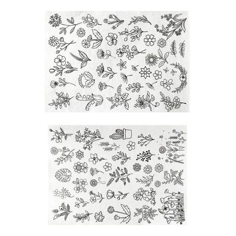Water Soluble Embroidery Stabilizers Self Adhesive Wash Away Patterns Transfers