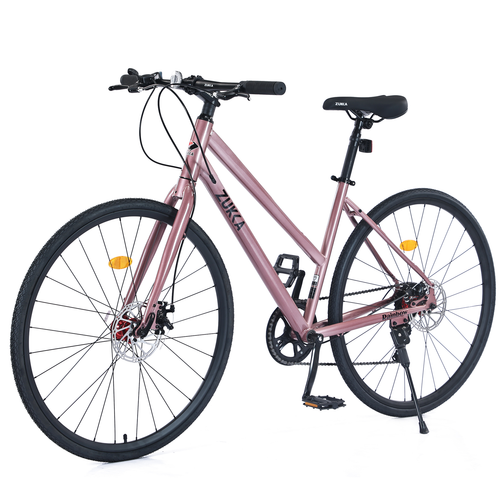 7 Speed Hybrid bike Disc Brake 700C Road Bike For men women'