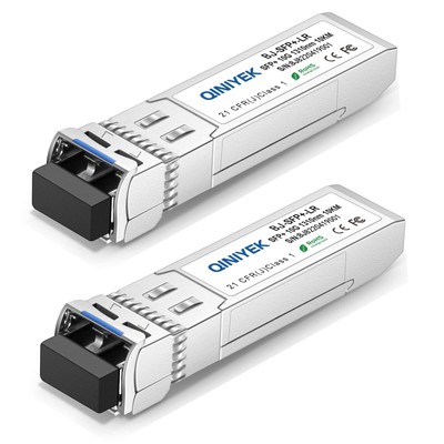2Pack 10GBase-LR SFP+ Transceiver, 10G Singlemode SFP+ Duplex LC Module,for C...