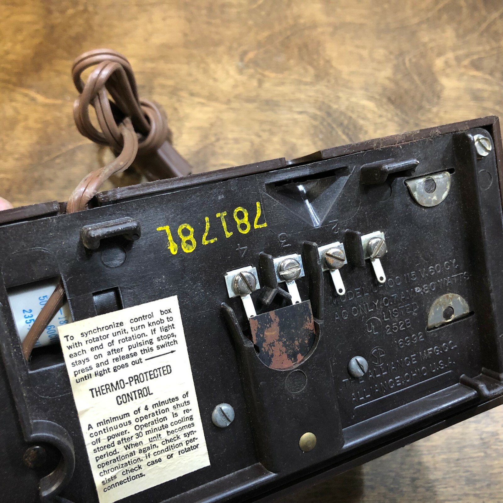 31777 Alliance U-100 Tenna Rotor Antenna Rotator HAM AMATEUR TV CB FM AZ/EL