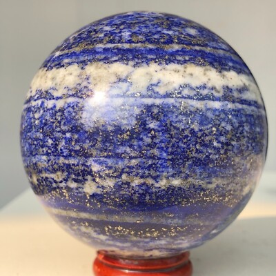 506g Natural Lapis lazuli Quartz Crystal Sphere Mineral Specimen Healing R7