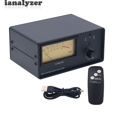 VU102 2 In 1 Out Amplifier Speaker Selector Switch Box with VU Level Meter