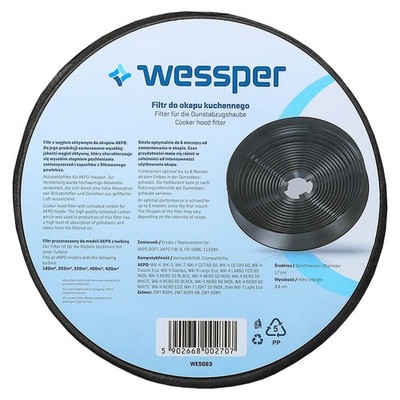 Filtro ai carboni attivi ricambio filtro ai carboni per cappa Akpo WK-4...