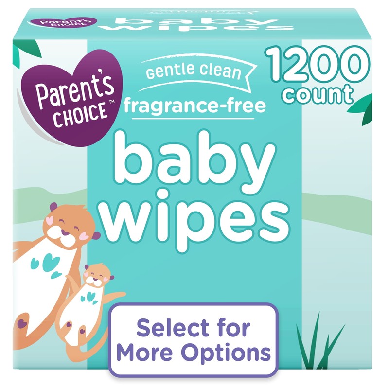 Parents Choice Fragrance-Free Baby Wipes, 1200 Count