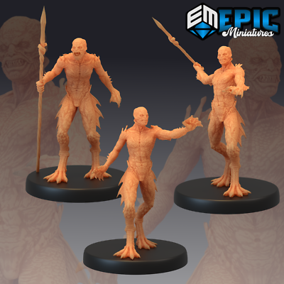 Deep One Male - Dungeons and Dragons Miniatures, D&D, Epic Miniatures, Fantasy
