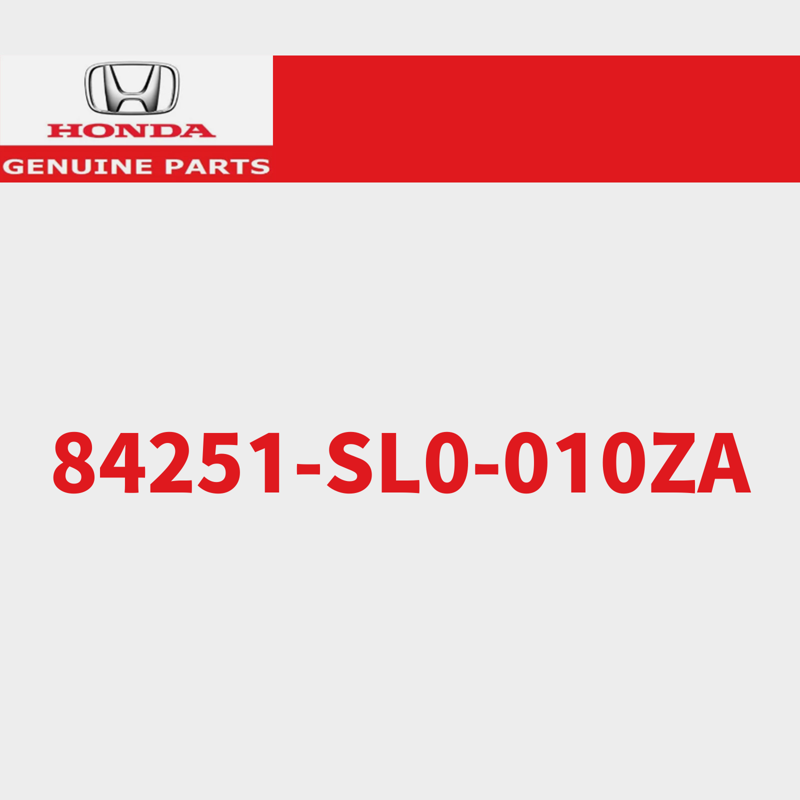 Honda OEM 84251-SL0-010ZA NSX NA1 2 Side Garnish Left Red Interior