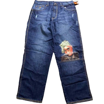 Jeans Enfants Makaveli Taille 14 - Bleu - Neuf Avec étiquettes - Fabriqué En Chine