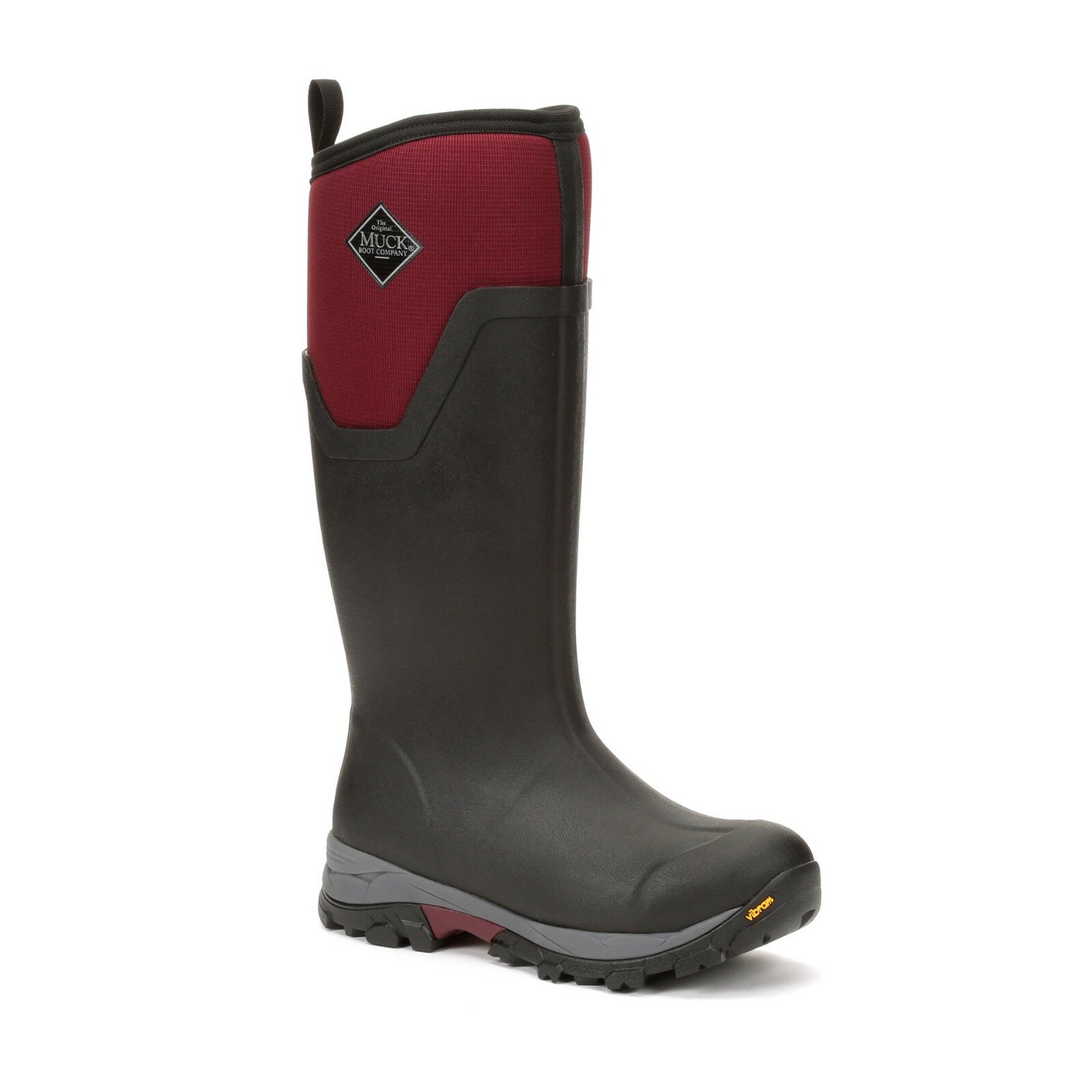 Muck Boot Women's Arctic Ice Tall + Vibram Arctic Grip A.T. - Black/Maroon