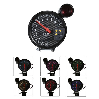 5Inch 7 Color Backlit 11K RPM Car Tachometer with Led Gauge+Shift Light 12V B5W5