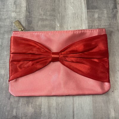 IPSY GLAM BAG - December 2024 Pink w/ Red Bow - BAG ONLY