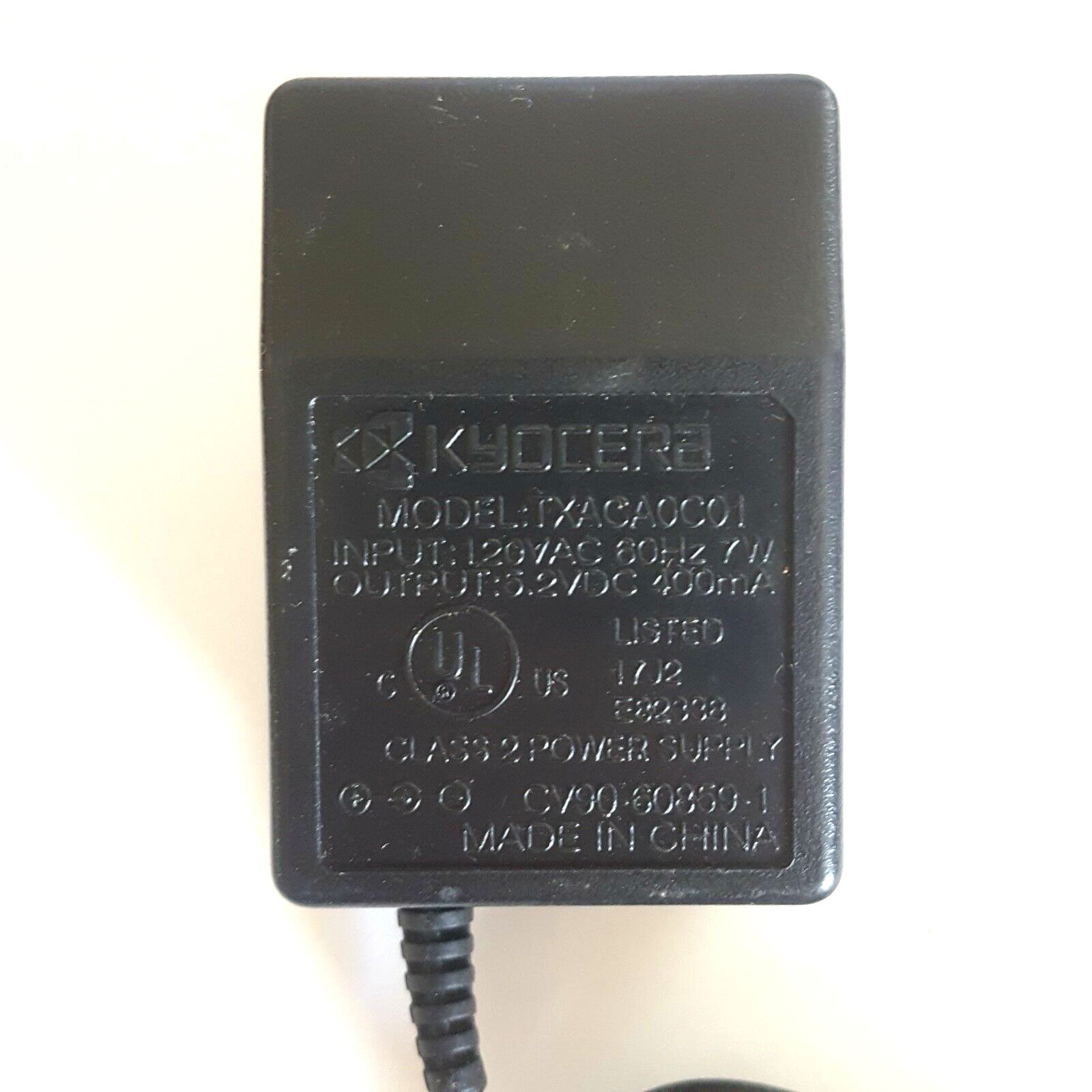 Kyocera TXACA0C01 AC Adapter Cell Phone Power Supply Travel Charger 5.2V 400mA