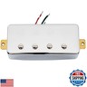 Artec MVBA4 Alnico 5 Covered Humbucker Bridge Pickup 8.6K for LP or EPI Style 4-String Electric Bass, Chrome