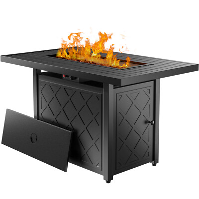 43'' 50,000 BTU Outdoor Propane Fire Pit Table Gas Fire Pit for Patio Deck Party