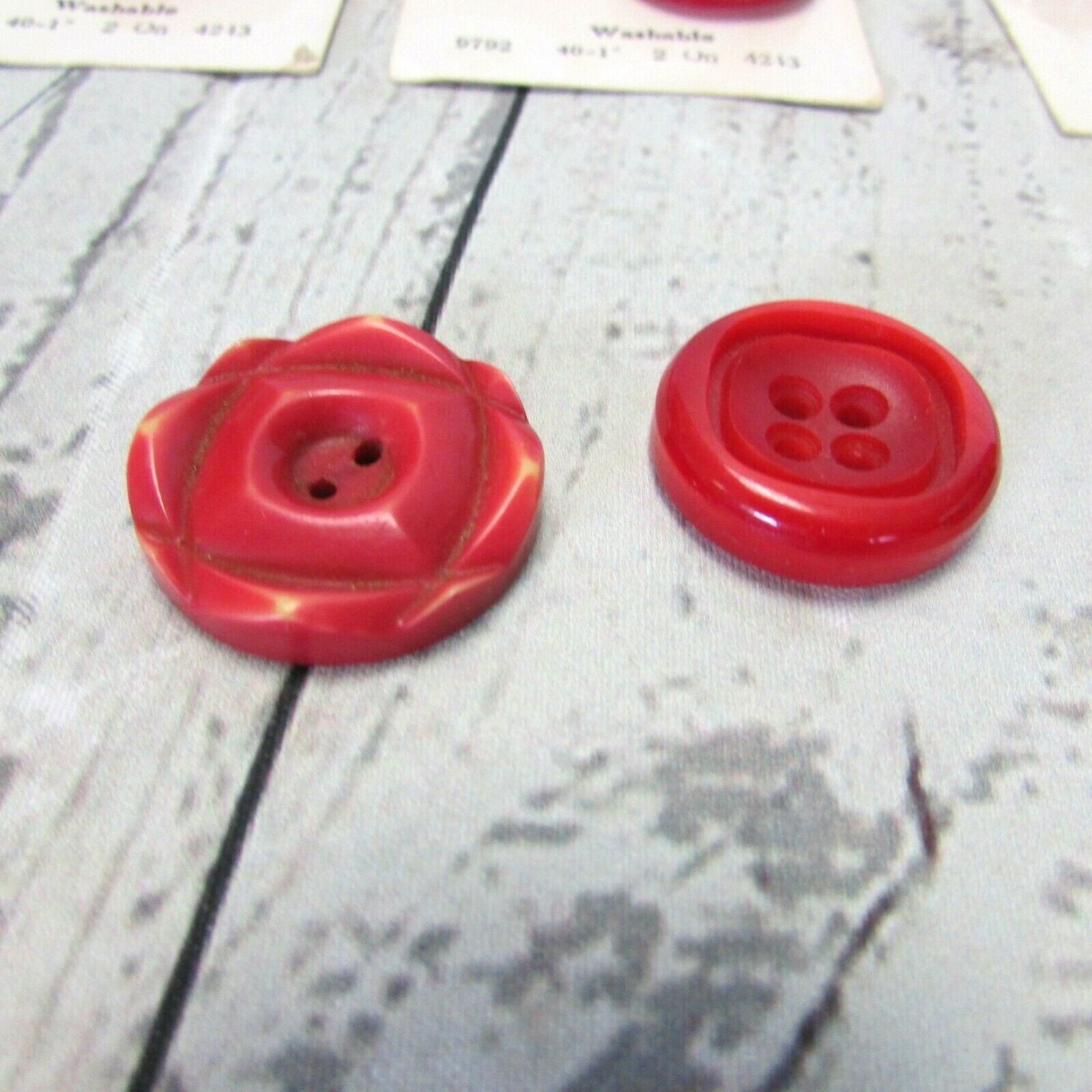 Vintage Buttons Mixed Lot of 38 Round La Petite Red Schwanda Butterscotch