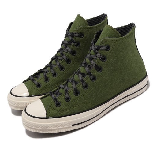 

Converse Chuck 70 HI Flannel Green Мужская повседневная обувь унисекс для образа жизни A04284C, Зеленый, Chuck 70 Hi
