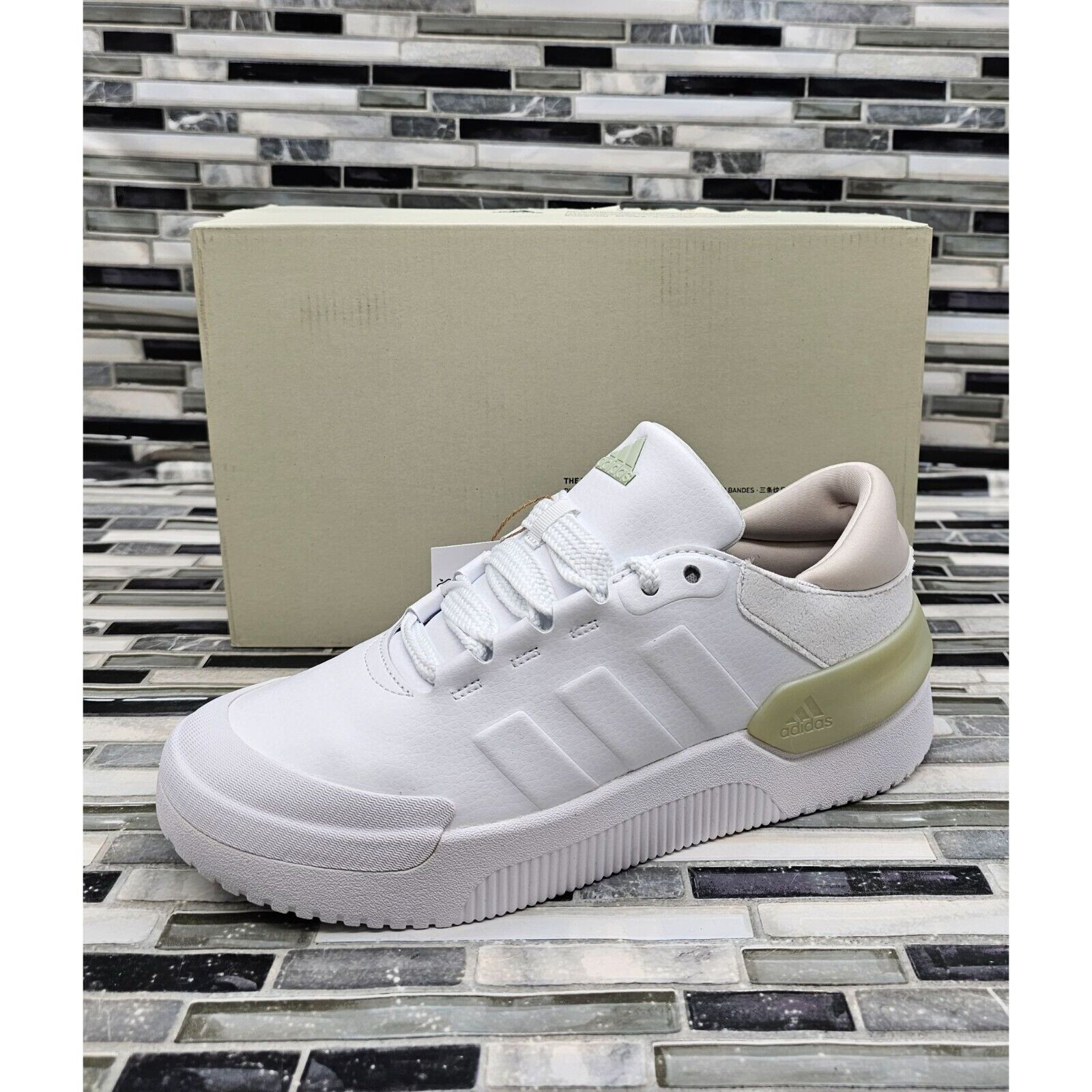 Adidas White Court Funk Leather Women's Sneakers Size 8 Adidas White Court Funk Leather Women's Sneakers Size 8