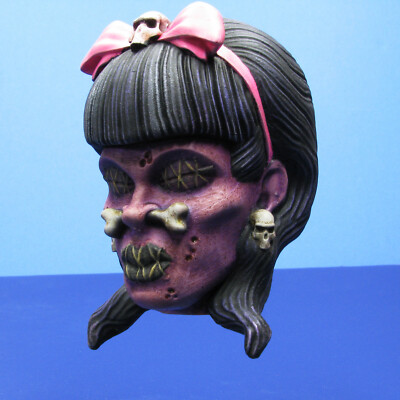 Jimmy Flintstone ''Rockabilly Shrunken Head'' resin shifter knob model kit JFN234