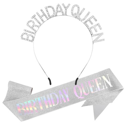 Birthday Sash for WomenBirthday Crown Adult WomanBirthday Tiara for Women Bir...