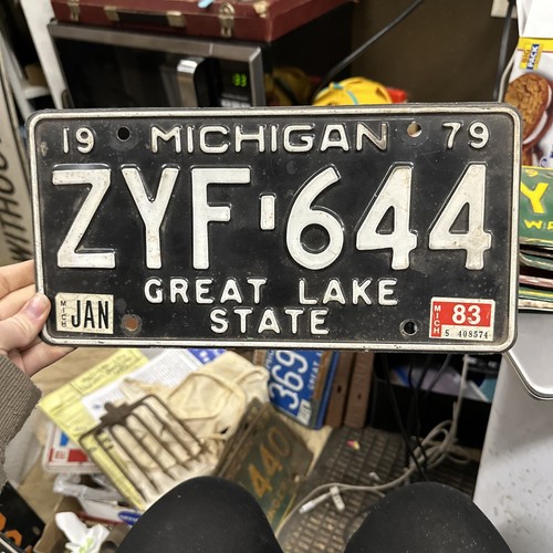 1979 Michigan License Plate ZYF-644 Great Lake State | eBay