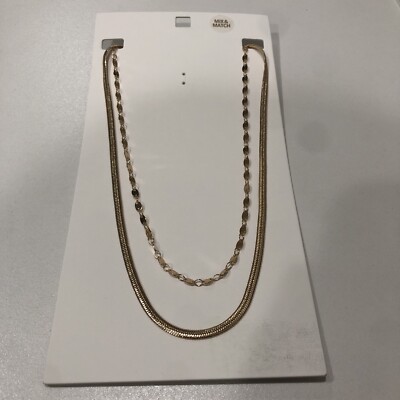 Beeline Fashion Jewelry Gold Chain 2-Necklace Set