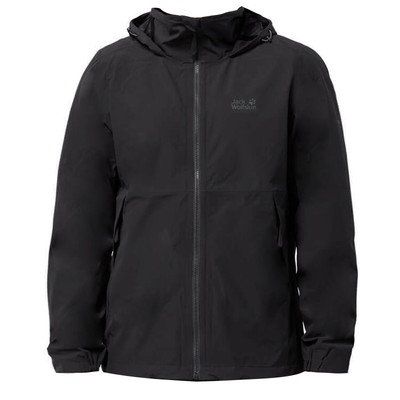 JACK WOLFSKIN JACK WOLFSKIN ANDEAN PASS MENS JACKET HOODED WINDBREAKER BLACK 1109201 6350
