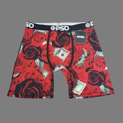 PSD Mens Boxers 100 ROSES Benjis Money Briefs Underwear Size Large NWT