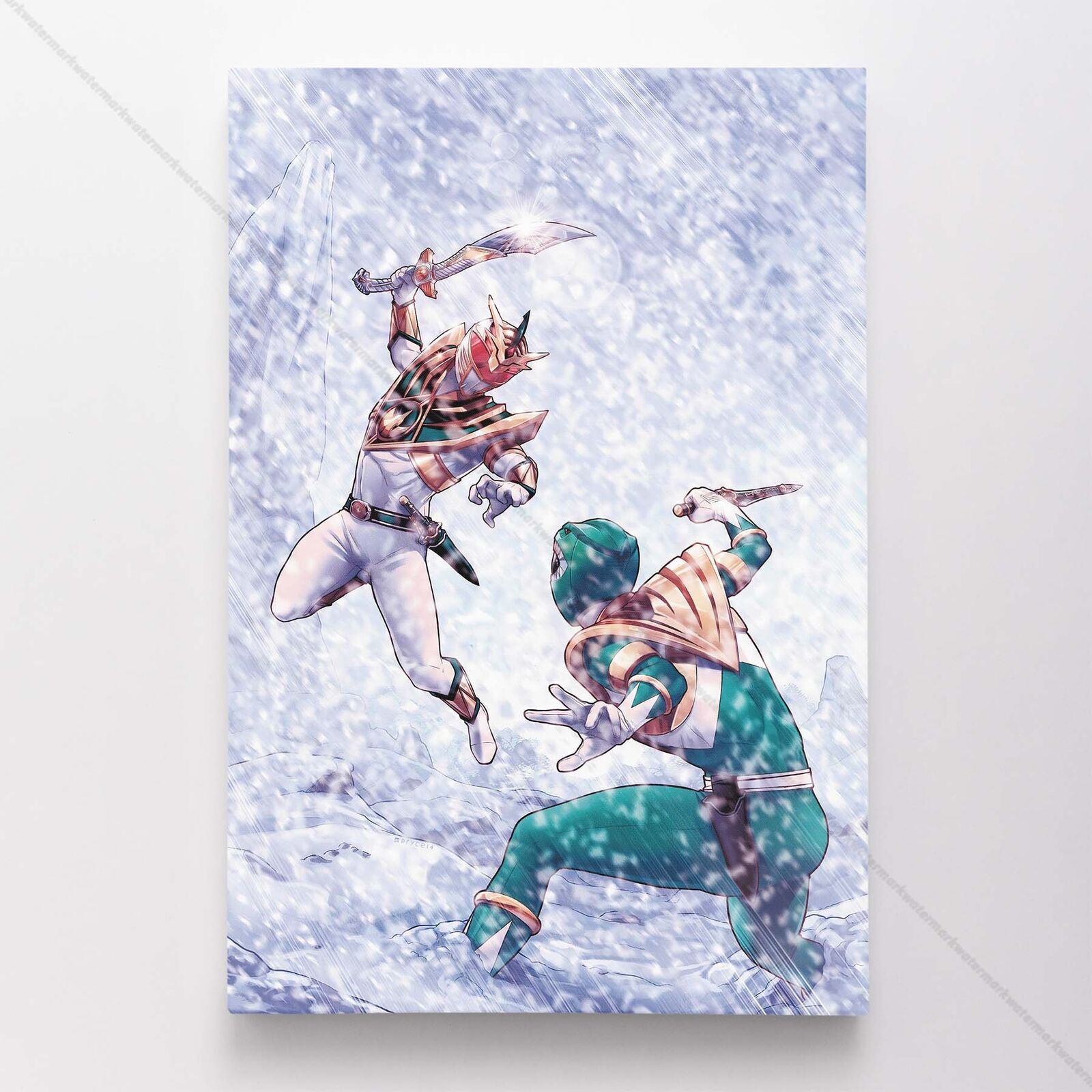 Power Rangers Poster Canvas Mighty Morphin Comic Wall Art Print #3811