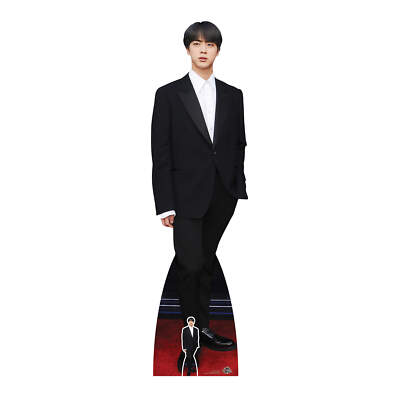 Jin Black Suit Bangtan Boys Lifesize Cardboard Cutout / Standee with FREE Mini