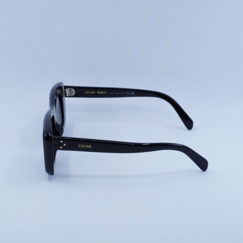 Pre-owned Celine Cl40259i 01a Shiny Black/grey 57-12-140 Sunglasses Authentic In Gray