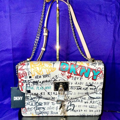 Dkny elissa large tote with charms clearance