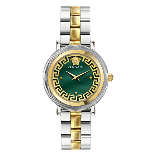 Pre-owned Versace Multicolour Womens Analogue Watch Greca Flourish Ve7f00523