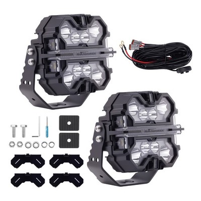 7inch LED Light Bar Pods 270° Spot Flood Combo RGB Background Light Off Road 4x4