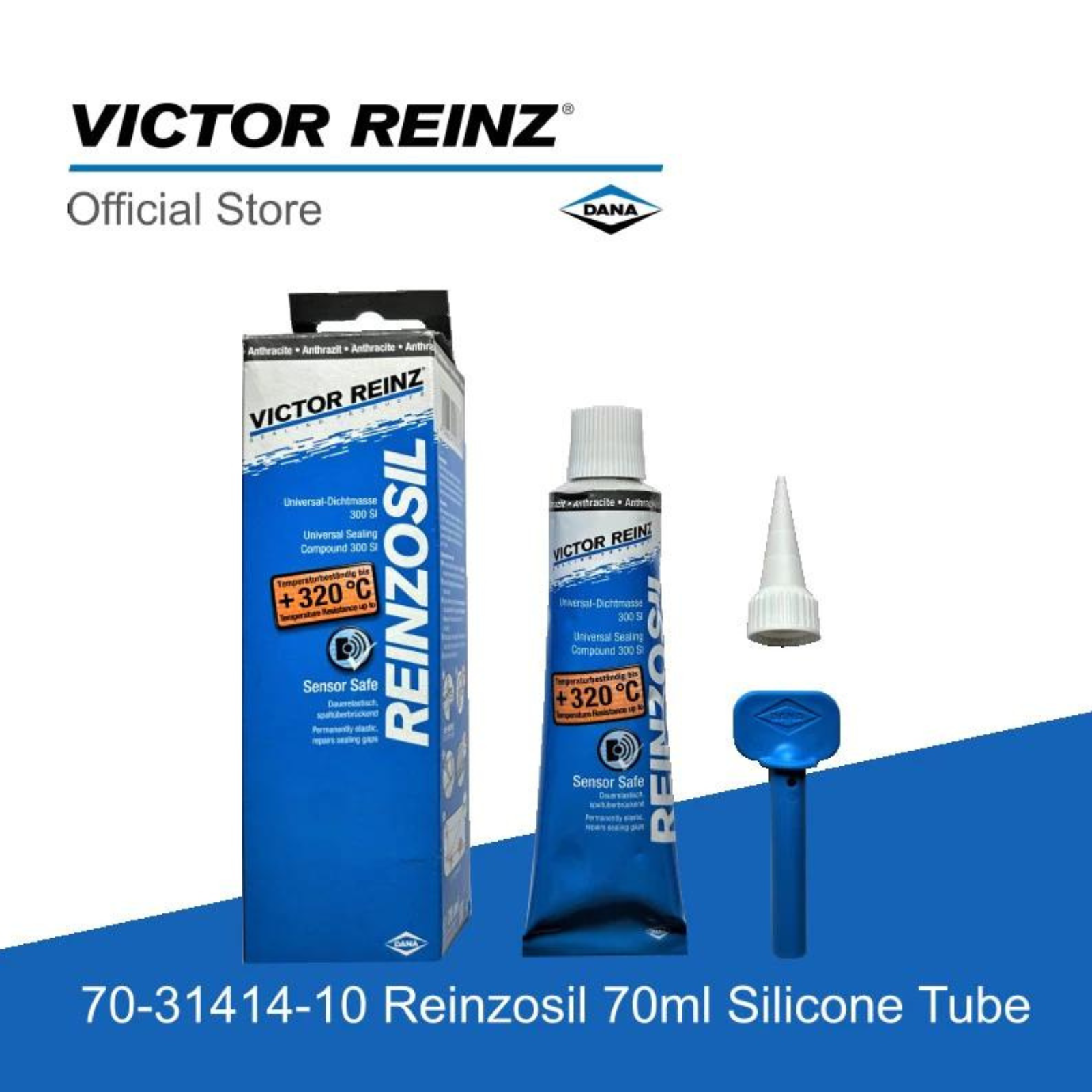 Silicone VICTOR-REINZ REINZOSIL Per Guarnizioni, 70 Ml, Nero, Per Motore, 70-31414-10 - Foto 3