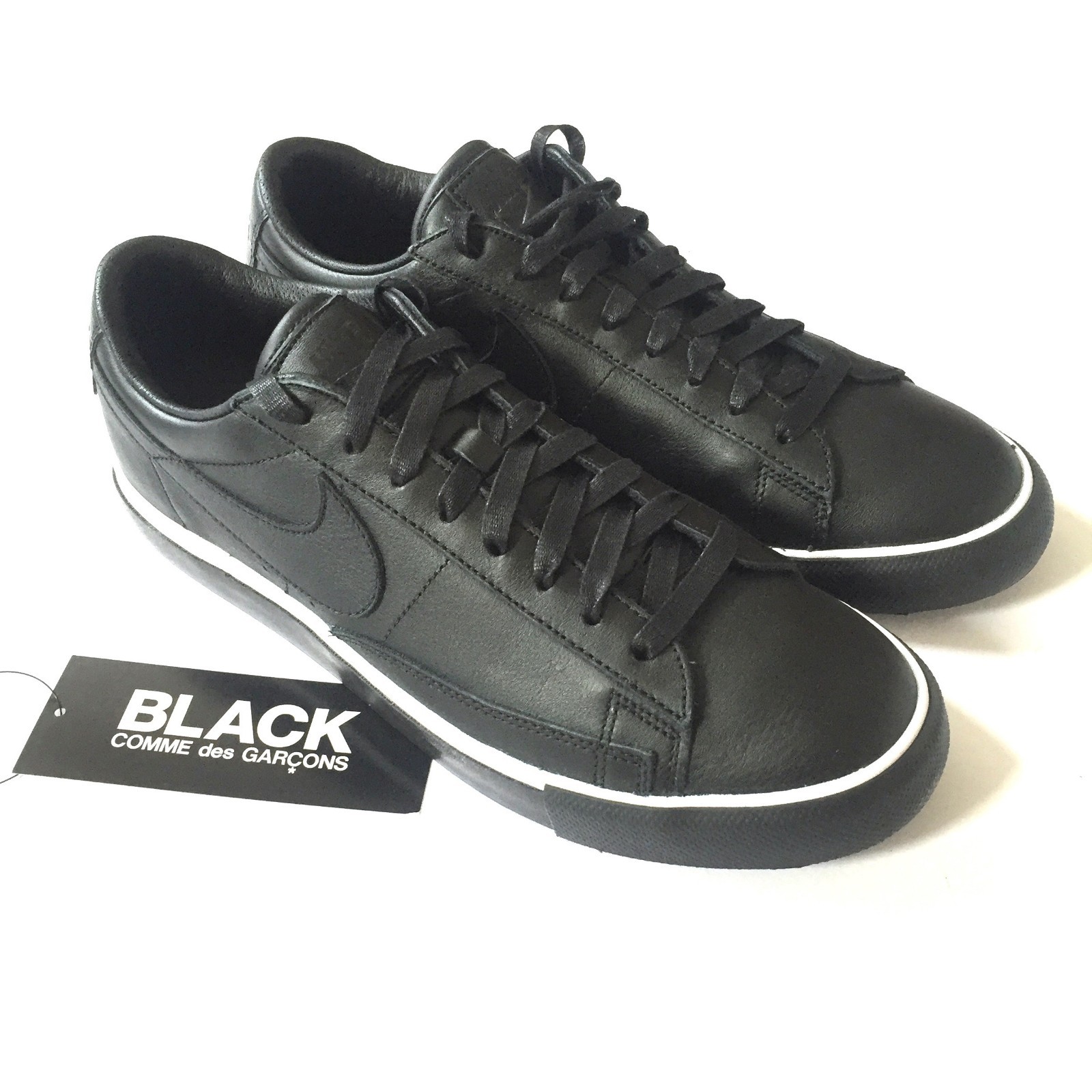 Pre-owned Nike Comme Des Garcons Black  Cdg Blazer Low Sneakers Shoes Ds 2016 Authentic