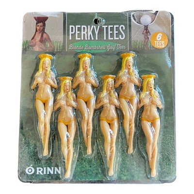 Perky Tees Funny Golf Gifts for Men Golfers - 6 Pack 3'' Blonde Bombshell Pin