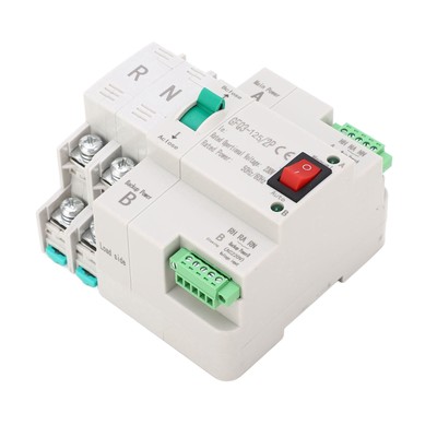 40A Dual Power Automatic Transfer Switch 2P Fast Switching PC AC 230V For Home